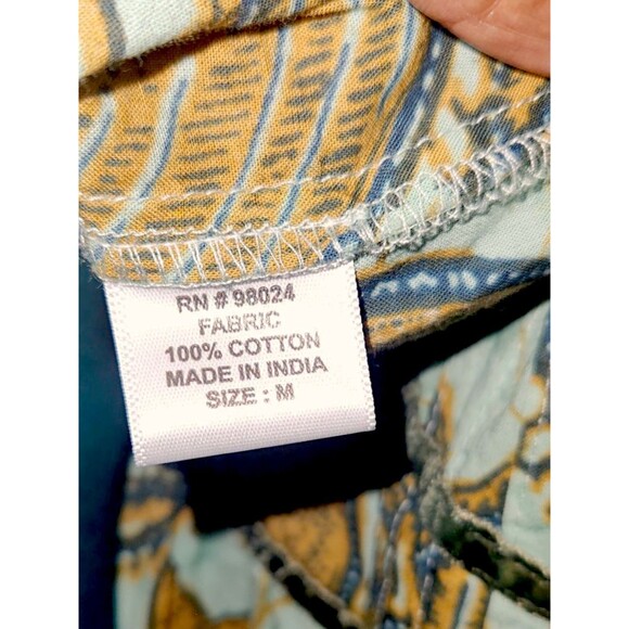 Jennifer & Grace Womens Multicolor Paisley Balloon Sleeve Button Down Shirts M - Picture 5 of 6